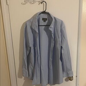 David Taylor Light Blue Casual Button Down Shirt